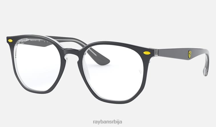 Ray-Ban рб7151м сцудериа феррари колекција P0HP2342 наочаре за сунце углачана сива мушкарци