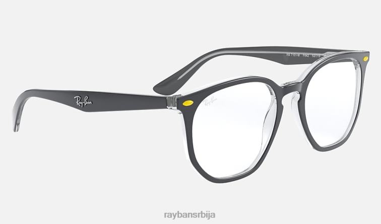 Ray-Ban рб7151м сцудериа феррари колекција P0HP2342 наочаре за сунце углачана сива мушкарци