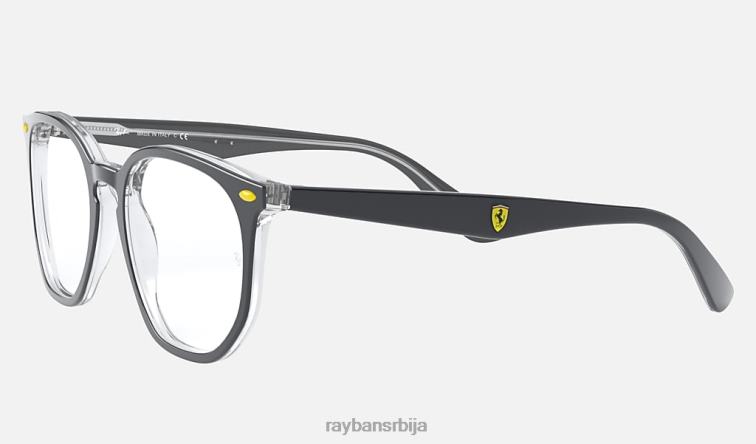 Ray-Ban рб7151м сцудериа феррари колекција P0HP2342 наочаре за сунце углачана сива мушкарци