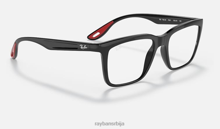 Ray-Ban рб7192м колекција сцудериа феррари P0HP2300 наочаре за сунце углачана црна мушкарци