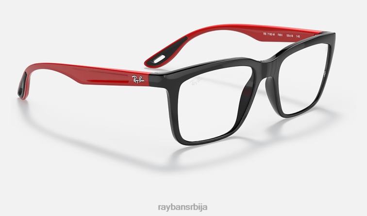Ray-Ban рб7192м колекција сцудериа феррари P0HP2303 наочаре за сунце углачана црна мушкарци