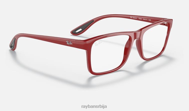 Ray-Ban рб7205м сцудериа феррари колекција P0HP2103 наочаре за сунце углачано црвено мушкарци