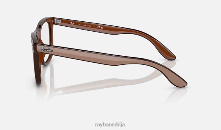 Ray-Ban рб7209 оптицс P0HP1741 наочаре за сунце углачан тамносмеђи мушкарци
