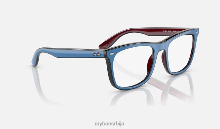 Ray-Ban рб7209 оптицс P0HP1743 наочаре за сунце углачан азурно сиви бордо мушкарци