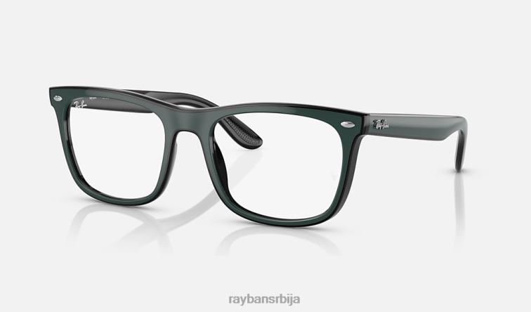 Ray-Ban рб7209 оптицс P0HP1744 наочаре за сунце углачано зелено црно мушкарци