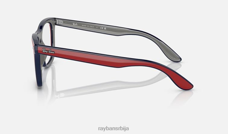 Ray-Ban рб7209 оптицс P0HP1745 наочаре за сунце углачано црвено плаво сиво мушкарци
