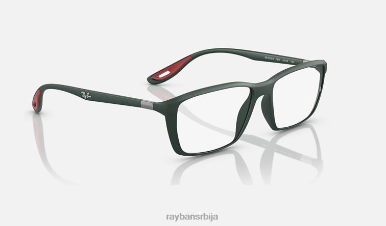 Ray-Ban рб7213м оптика сцудериа феррари колекција P0HP2216 наочаре за сунце мат зелена мушкарци