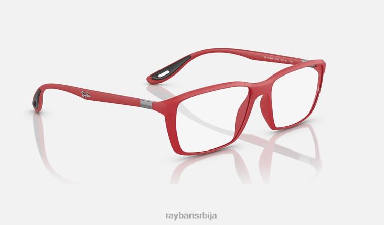 Ray-Ban рб7213м оптика сцудериа феррари колекција P0HP2217 наочаре за сунце мат црвена мушкарци
