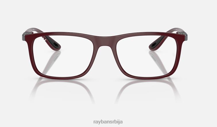 Ray-Ban рб7222м оптика сцудериа феррари колекција P0HP1927 наочаре за сунце углачан тамноцрвен мушкарци