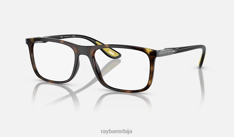 Ray-Ban рб7222м оптика сцудериа феррари колекција P0HP1930 наочаре за сунце углађена хавана мушкарци