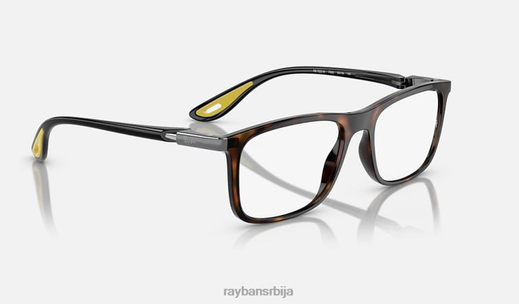 Ray-Ban рб7222м оптика сцудериа феррари колекција P0HP1930 наочаре за сунце углађена хавана мушкарци