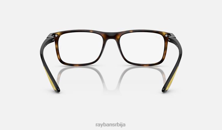 Ray-Ban рб7222м оптика сцудериа феррари колекција P0HP1930 наочаре за сунце углађена хавана мушкарци