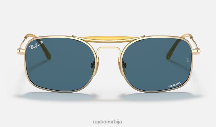 Ray-Ban рб8062 титанијум P0HP1217 наочаре за сунце полирано златно/плаво мушкарци