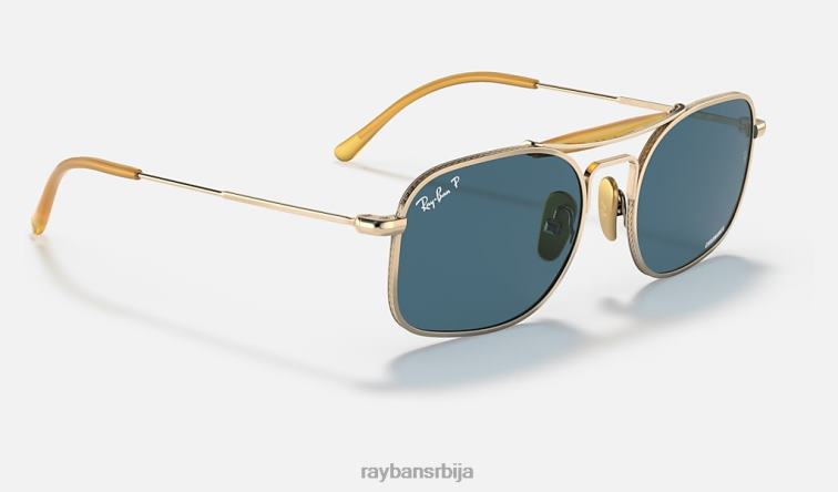 Ray-Ban рб8062 титанијум P0HP1217 наочаре за сунце полирано златно/плаво мушкарци