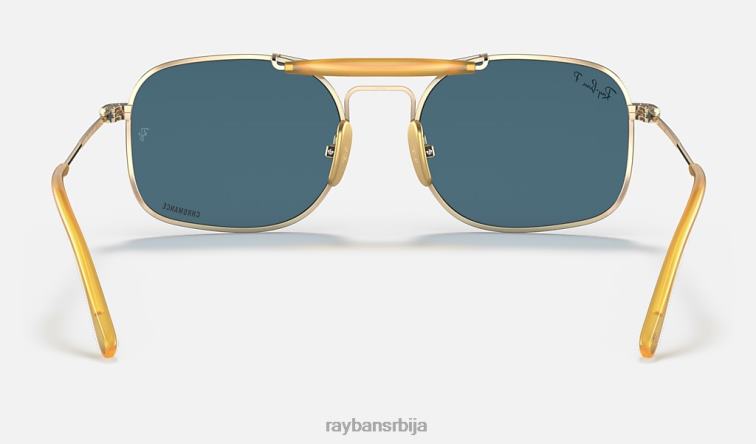 Ray-Ban рб8062 титанијум P0HP1217 наочаре за сунце полирано златно/плаво мушкарци
