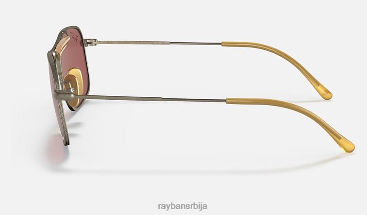 Ray-Ban рб8062 титанијум P0HP1218 наочаре за сунце мат антикно злато/љубичасто мушкарци