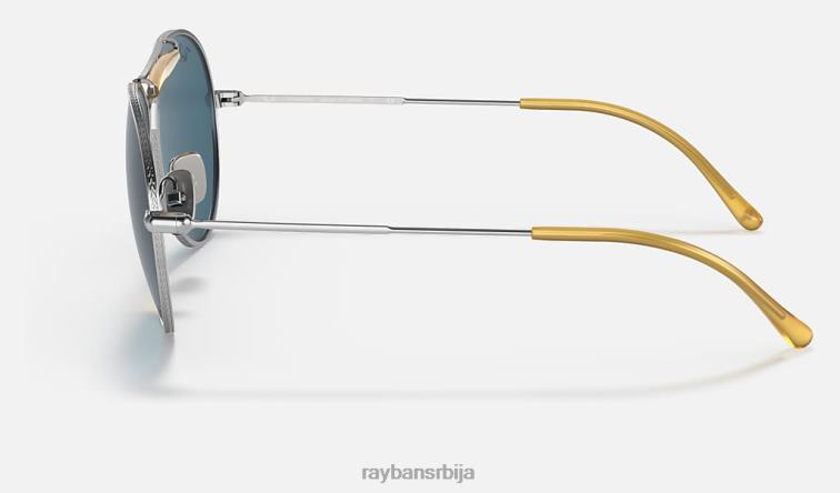 Ray-Ban рб8063 титанијум P0HP1213 наочаре за сунце полирано сребрно/плаво мушкарци