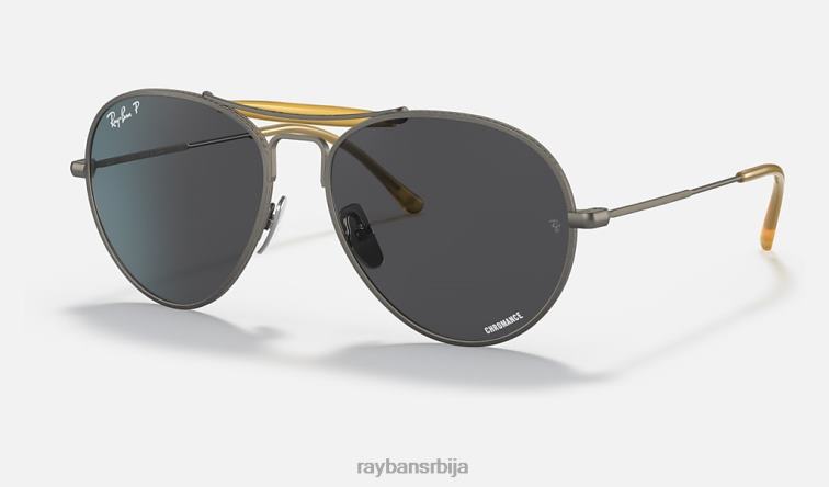 Ray-Ban рб8063 титанијум P0HP1216 наочаре за сунце мат сива/тамно сива мушкарци