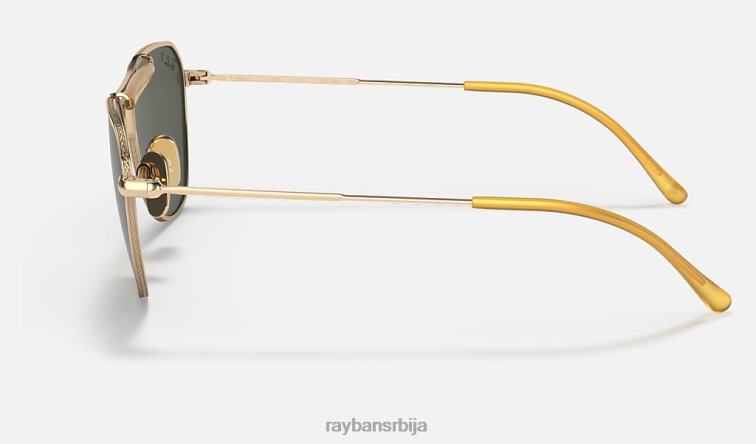 Ray-Ban рб8064 титанијум P0HP1221 наочаре за сунце полирано златно/тамно зелено мушкарци