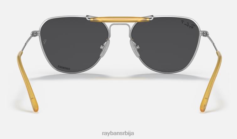 Ray-Ban рб8064 титанијум P0HP1222 наочаре за сунце полирана сребрна/тамно сива мушкарци