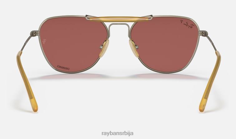 Ray-Ban рб8064 титанијум P0HP1223 наочаре за сунце мат антикно злато/љубичасто мушкарци