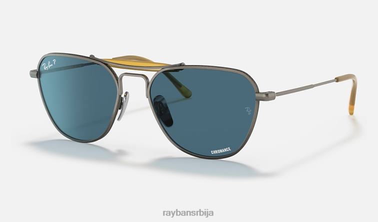 Ray-Ban рб8064 титанијум P0HP1224 наочаре за сунце мат сива/плава мушкарци