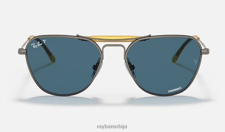 Ray-Ban рб8064 титанијум P0HP1224 наочаре за сунце мат сива/плава мушкарци