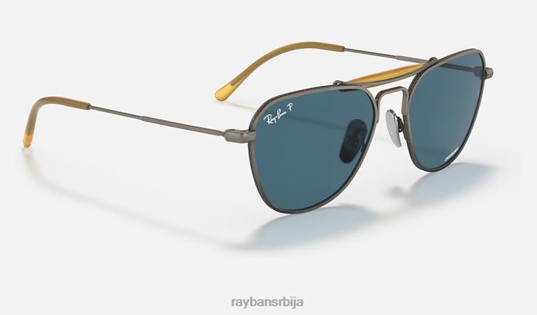 Ray-Ban рб8064 титанијум P0HP1224 наочаре за сунце мат сива/плава мушкарци