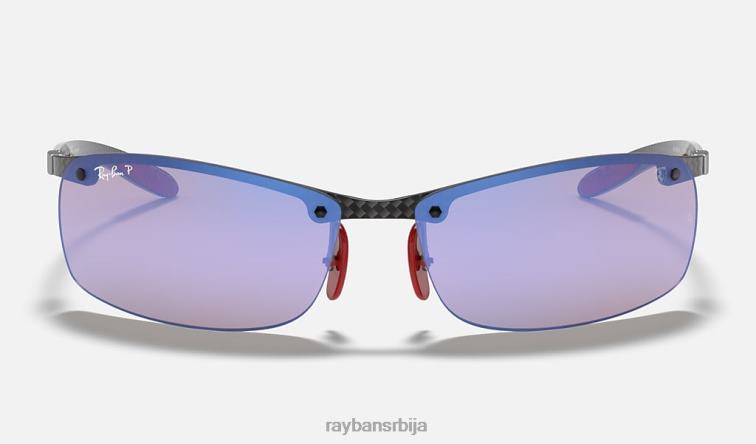 Ray-Ban рб8305м сцудериа феррари колекција P0HP1378 наочаре за сунце полирана црно/плава мушкарци