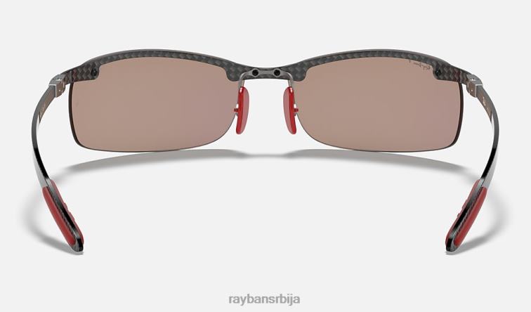 Ray-Ban рб8305м сцудериа феррари колекција P0HP1378 наочаре за сунце полирана црно/плава мушкарци