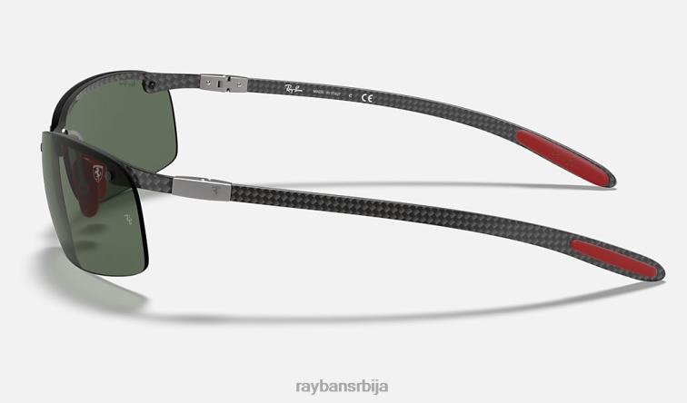 Ray-Ban рб8305м сцудериа феррари колекција P0HP1379 наочаре за сунце полирана црно/зелена мушкарци