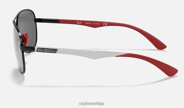 Ray-Ban рб8313м сцудериа феррари колекција P0HP959 наочаре за сунце полирана црно/сива мушкарци