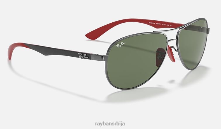 Ray-Ban рб8313м сцудериа феррари колекција P0HP961 наочаре за сунце углачан гунметал/зелено мушкарци