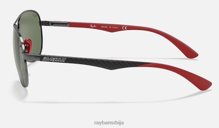 Ray-Ban рб8313м сцудериа феррари колекција P0HP961 наочаре за сунце углачан гунметал/зелено мушкарци