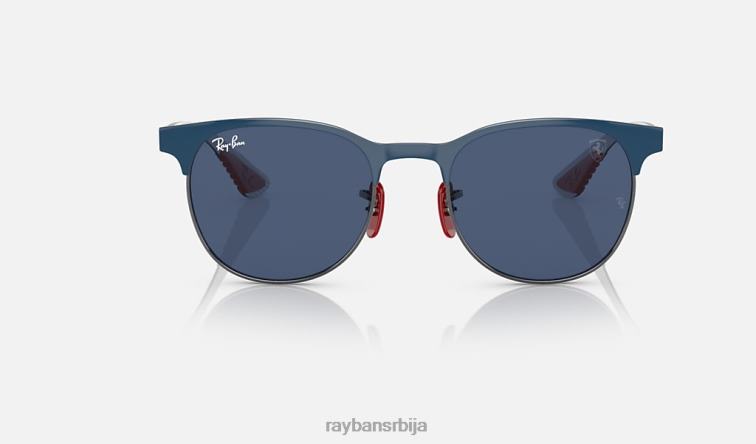 Ray-Ban рб8327м сцудериа феррари колекција P0HP1511 наочаре за сунце углачано плаво на гунметал/плаво мушкарци