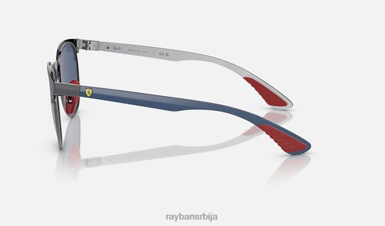 Ray-Ban рб8327м сцудериа феррари колекција P0HP1511 наочаре за сунце углачано плаво на гунметал/плаво мушкарци