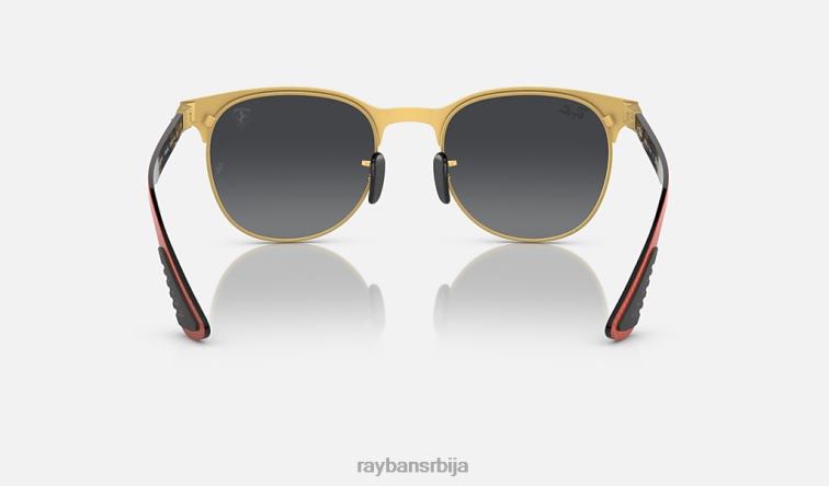 Ray-Ban рб8327м сцудериа феррари колекција P0HP1513 наочаре за сунце углачано црно на злату/сребру мушкарци