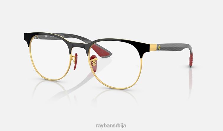 Ray-Ban рб8327м оптика сцудериа феррари колекција P0HP2209 наочаре за сунце углачано црно на злату мушкарци