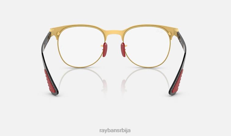 Ray-Ban рб8327м оптика сцудериа феррари колекција P0HP2209 наочаре за сунце углачано црно на злату мушкарци