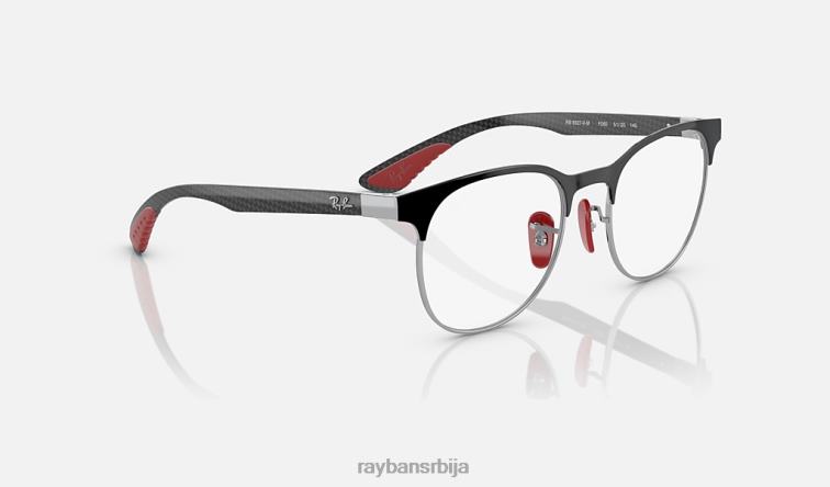 Ray-Ban рб8327м оптика сцудериа феррари колекција P0HP2211 наочаре за сунце углачано црно на сребру мушкарци