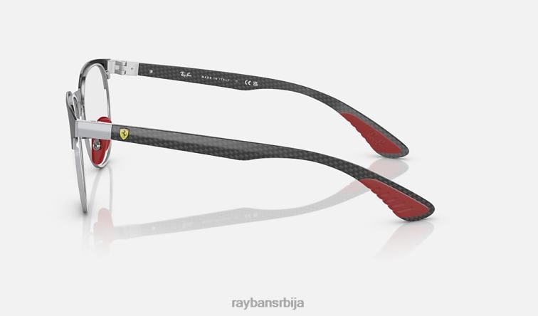 Ray-Ban рб8327м оптика сцудериа феррари колекција P0HP2211 наочаре за сунце углачано црно на сребру мушкарци