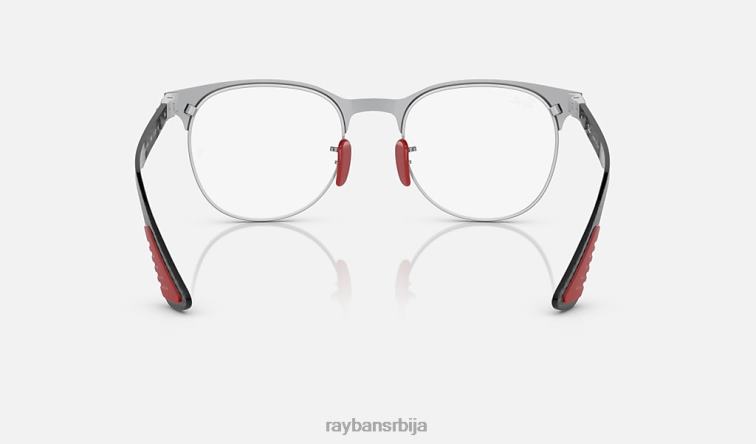 Ray-Ban рб8327м оптика сцудериа феррари колекција P0HP2211 наочаре за сунце углачано црно на сребру мушкарци