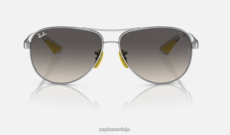 Ray-Ban рб8331м сцудериа феррари колекција P0HP376 наочаре за сунце полирано сребрно/сиво мушкарци