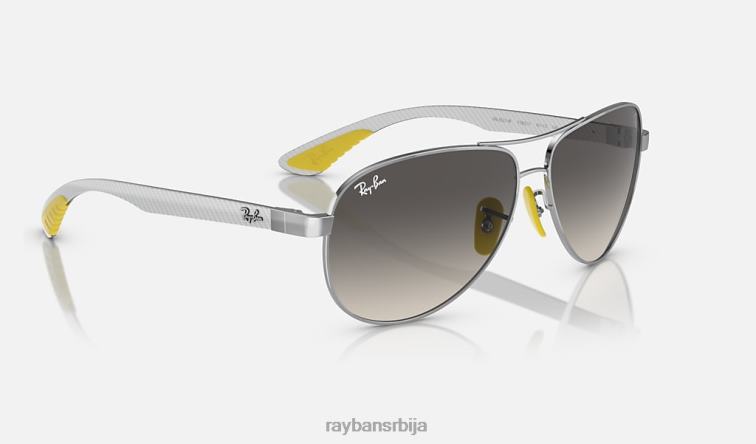 Ray-Ban рб8331м сцудериа феррари колекција P0HP376 наочаре за сунце полирано сребрно/сиво мушкарци