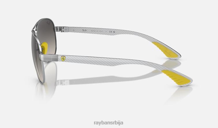 Ray-Ban рб8331м сцудериа феррари колекција P0HP376 наочаре за сунце полирано сребрно/сиво мушкарци
