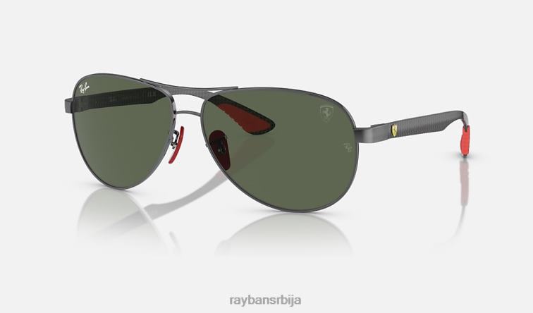 Ray-Ban рб8331м сцудериа феррари колекција P0HP377 наочаре за сунце углачан гунметал/тамно зелена мушкарци