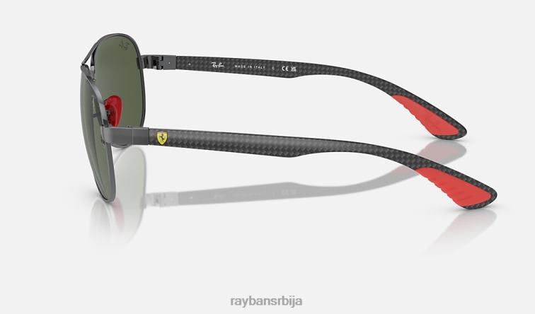 Ray-Ban рб8331м сцудериа феррари колекција P0HP377 наочаре за сунце углачан гунметал/тамно зелена мушкарци