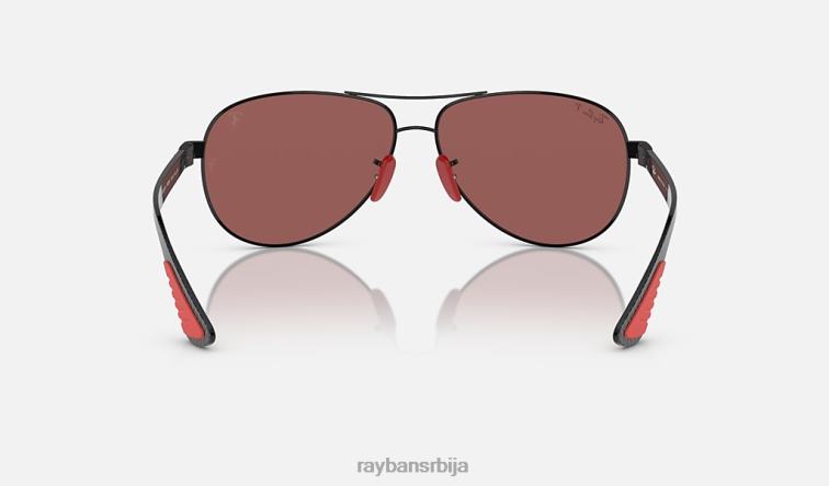 Ray-Ban рб8331м сцудериа феррари колекција P0HP378 наочаре за сунце полирана црна/љубичаста/сребрна мушкарци