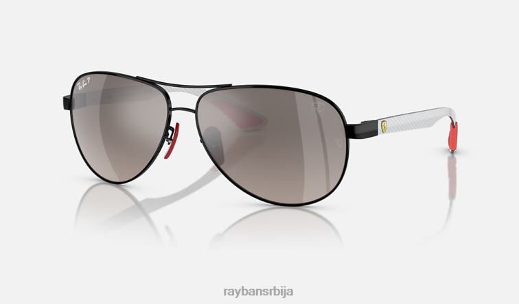 Ray-Ban рб8331м сцудериа феррари колекција P0HP380 наочаре за сунце полирана црно/сива мушкарци