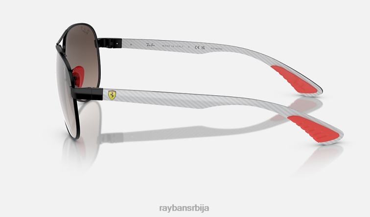 Ray-Ban рб8331м сцудериа феррари колекција P0HP380 наочаре за сунце полирана црно/сива мушкарци